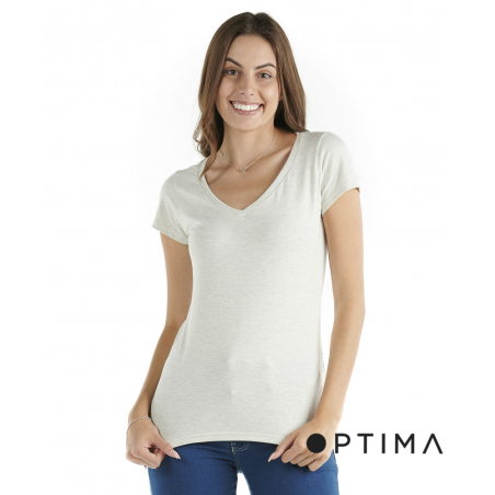 Polera Cuello V Snow Optima