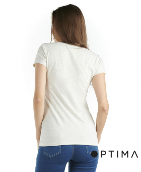 Polera Cuello V Snow Optima