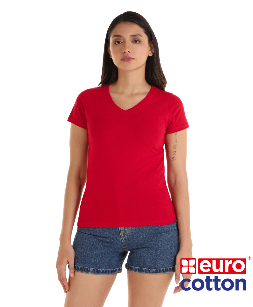 Polera Cuello V Dama Eurocotton