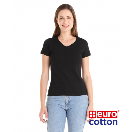 Polera Cuello V Dama Eurocotton