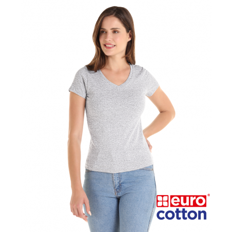 Polera Cuello V Dama Eurocotton
