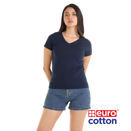 Polera Cuello V Dama Eurocotton
